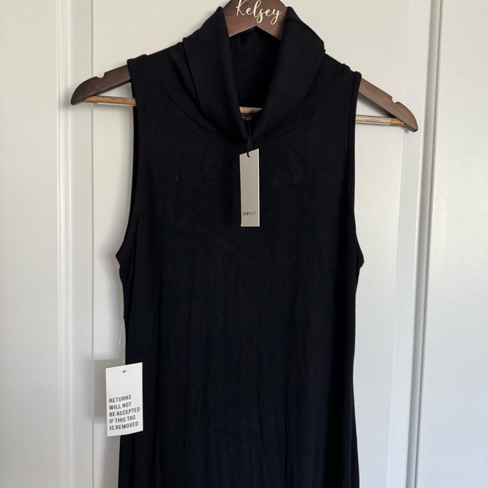 Bumpsuit Black Sleeveless Midi Dress NWT